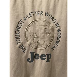 Jeep Workwear Long Sleeve Cotton Button Up Shirt Men’s Medium Beige Tan Shacket